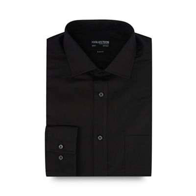 The Collection Black slim fit long sleeve formal shirt